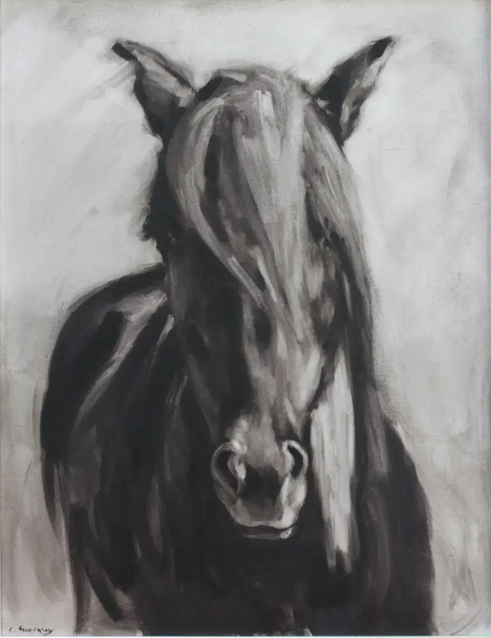 Equestrian oil painting by Charlotte Guernsey