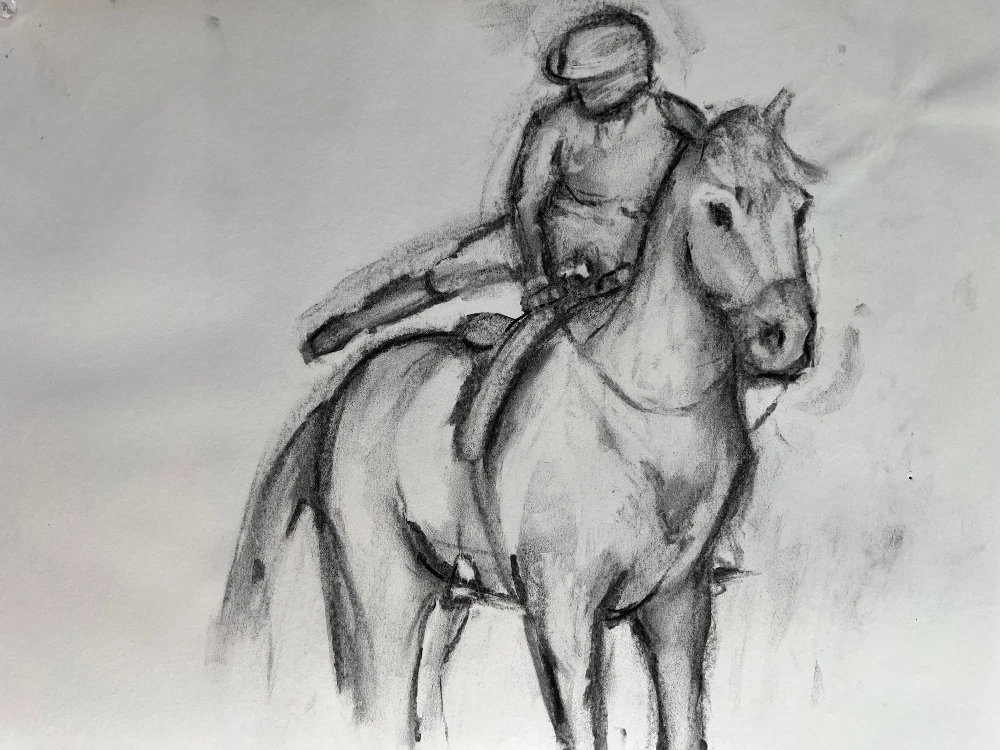 Charcoal horse study