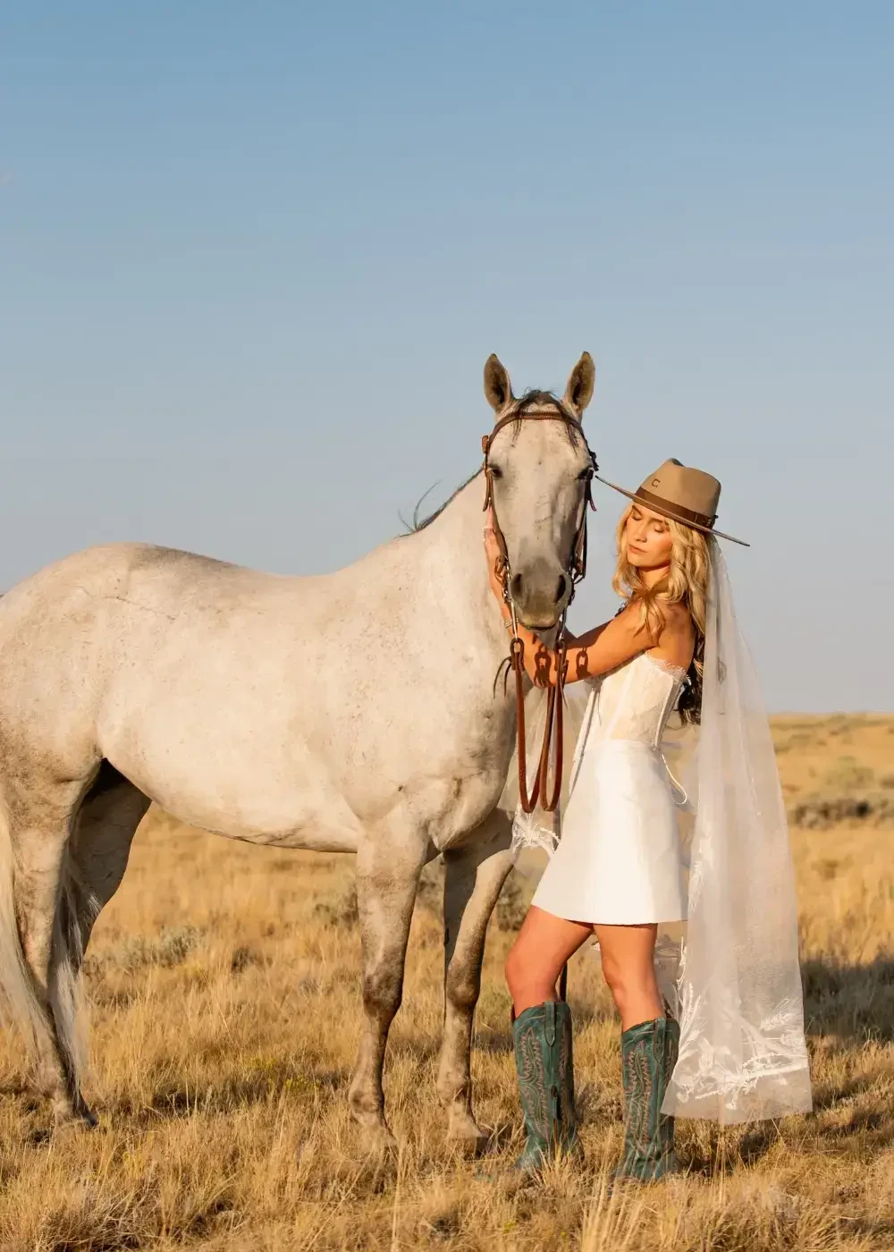 Western Equestrian veil detail