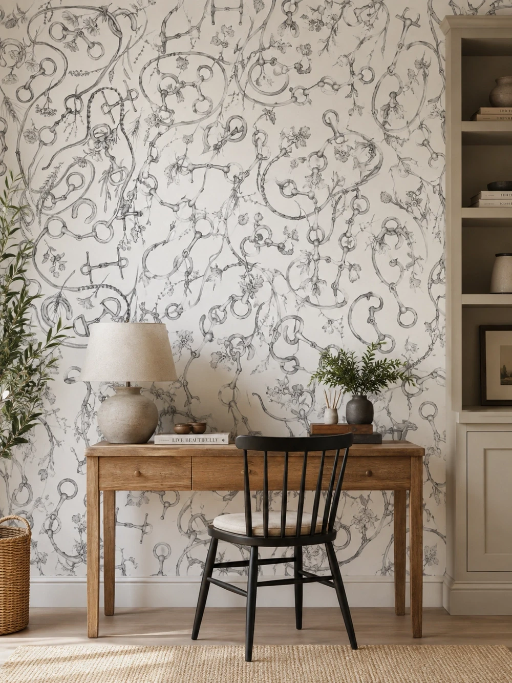 Bits and reins wallpaper pattern