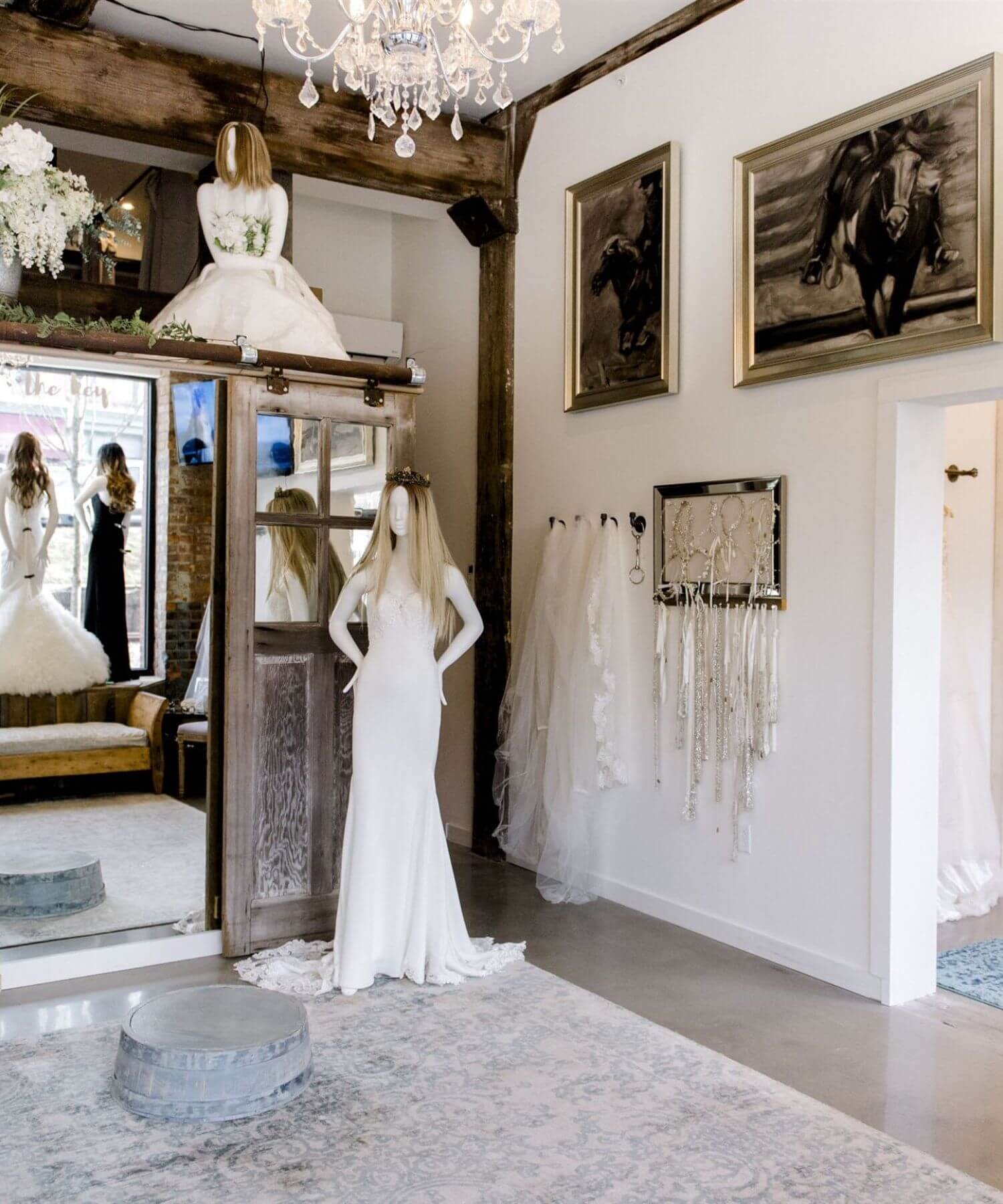 Photo of the showroom interior. Mobile image