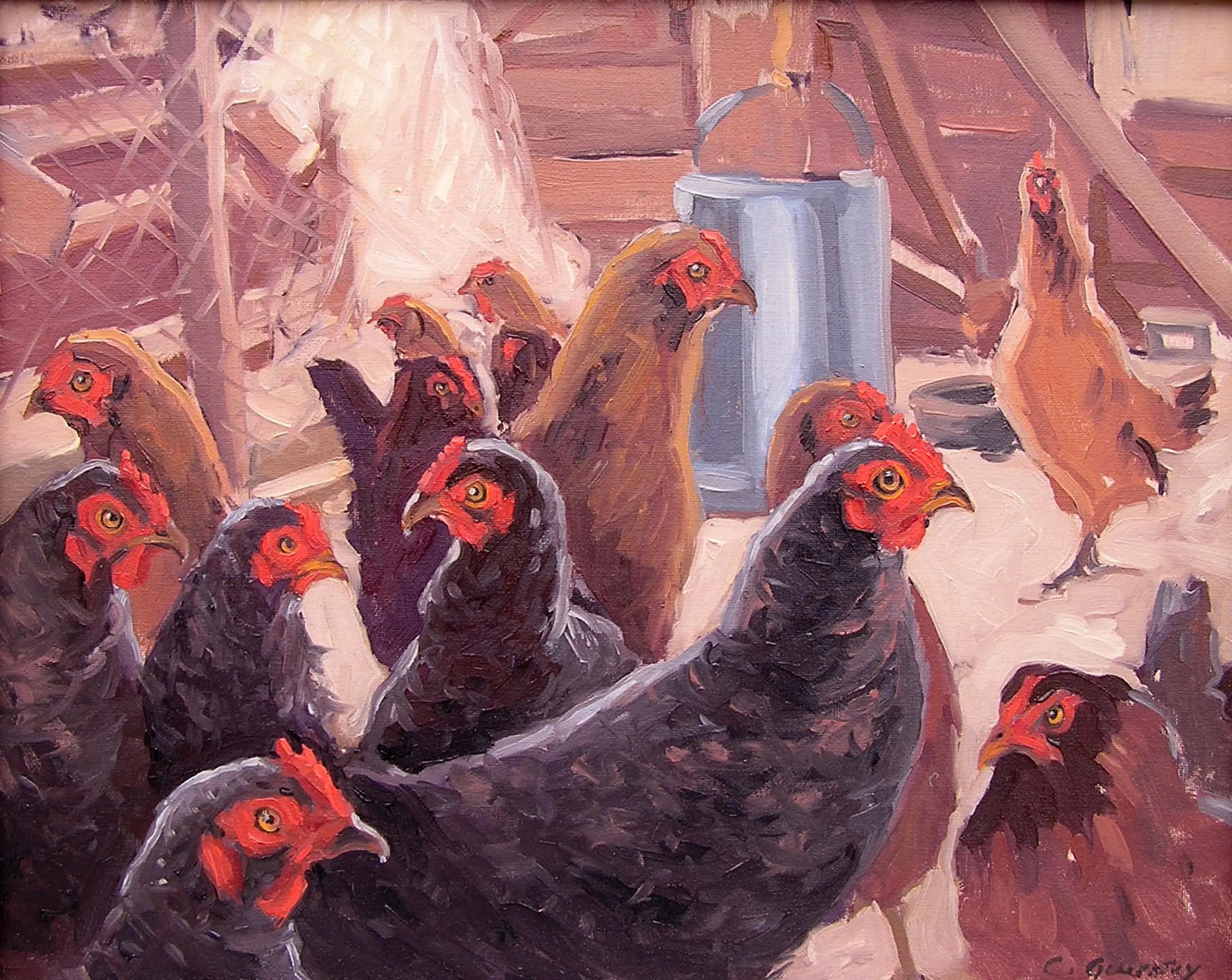 chicken painting