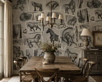 Equestrian Collage Wall Mural #10 thumbnail