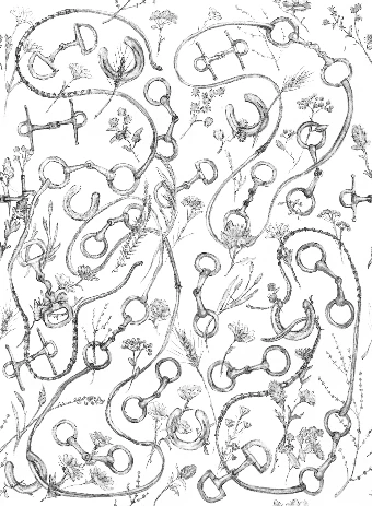 Equestrian Tack Luxe Wallpaper (Left Panel) #1 thumbnail