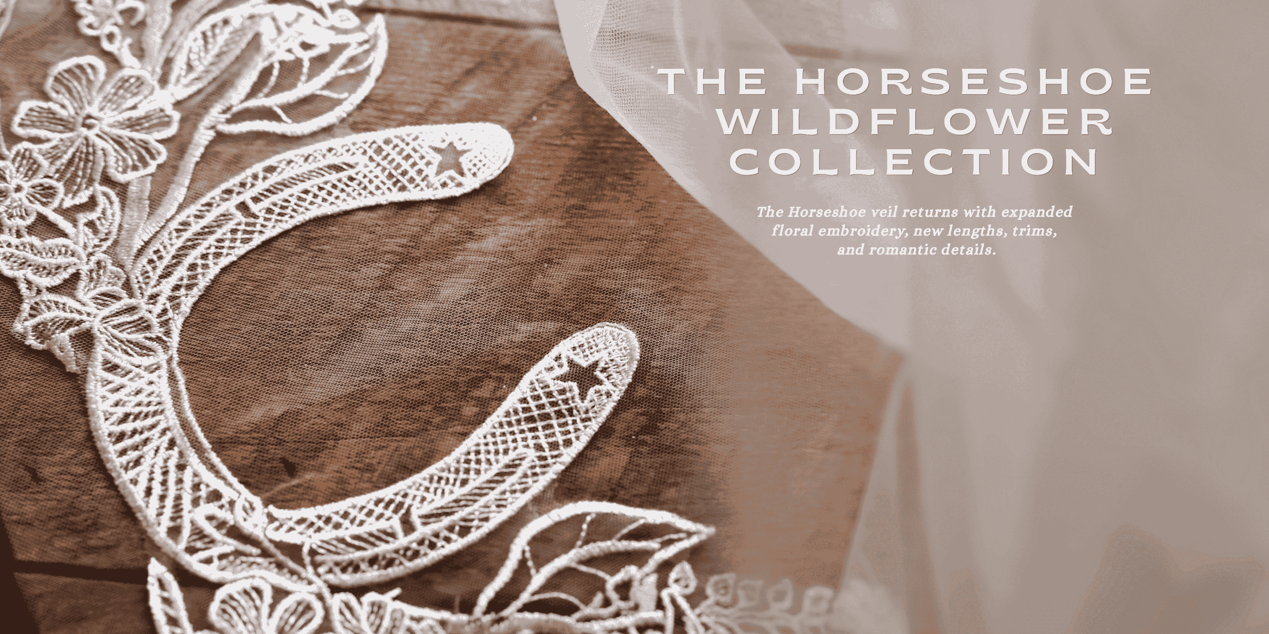 Horseshoe wedding veil