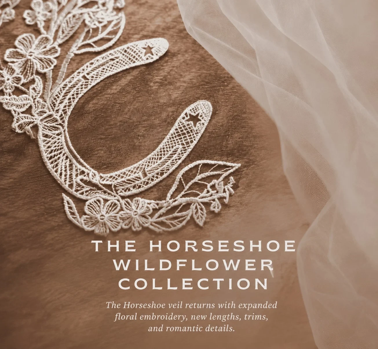Horseshoe wedding veil